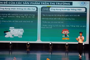 Các đội thi trình bày về đề tài của mình.