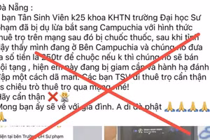 Thông tin sai sự thật lan truyền trên mạng xã hội. Ảnh: Công an cung cấp