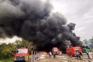 Hiện trường vụ cháy. 