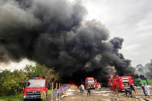 Hiện trường vụ cháy. 