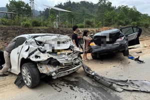 Hiện trường vụ tai nạn. 