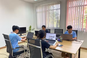 Các phòng học của không gian sáng tạo và công nghệ Việt Nam – Nhật Bản (Vietnam - Japan Innovation & Technology Space, VJIT). 