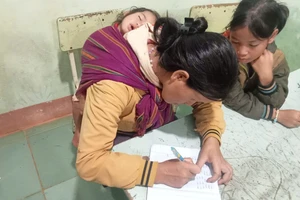 Học viên trong lớp học của cô Dương Thị Kiều.