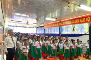 Học sinh Trường Tiểu học Nguyễn Bá Ngọc (xã Trà My, TP Đà Nẵng). 