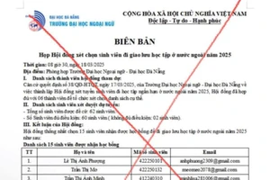 Tình trạng giả mạo văn bản để lừa đảo sinh viên và phụ huynh.
