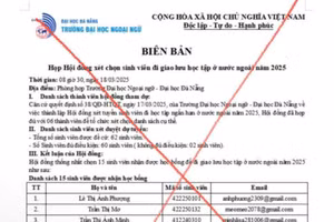 Tình trạng giả mạo văn bản để lừa đảo sinh viên và phụ huynh.