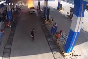 Hiện trường vụ cháy. 