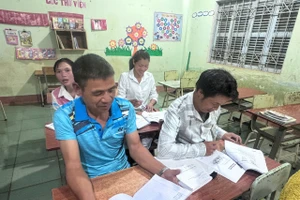 Lớp học do cô giáo Kim Oanh dạy.