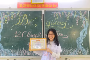 Em Lê Khánh Nguyên - học sinh lớp 12/6 Trường THPT chuyên Lê Thánh Tông.