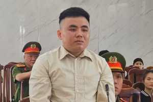 Bị cáo Minh tại phiên toà. 