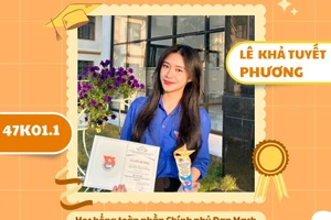 Lê Khả Tuyết Phương – sinh viên lớp 47K01.1, Khoa Kinh doanh quốc tế, Trường Đại học Kinh tế (Đại học Đà Nẵng).