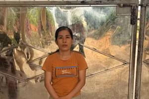 Nguyễn Thị Hoài tại cơ quan Công an. (Ảnh: CACC)