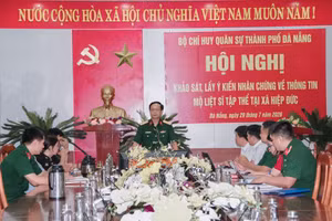 Bộ Chỉ huy Quân sự TP Đà Nẵng chủ trì hội nghị khảo sát, lấy ý kiến nhân chứng về thông tin mộ liệt sĩ tại xã Hiệp Đức.