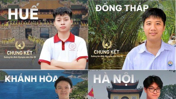 Các thí sinh dự trận chung kết Olympia năm thứ 25.