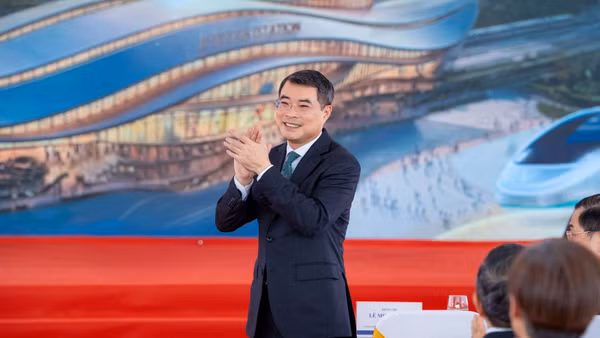 Thủ tướng Lê Minh Hưng dự lễ khởi công Dự án tuyến đường sắt tốc độ cao Hà Nội - Quảng Ninh.