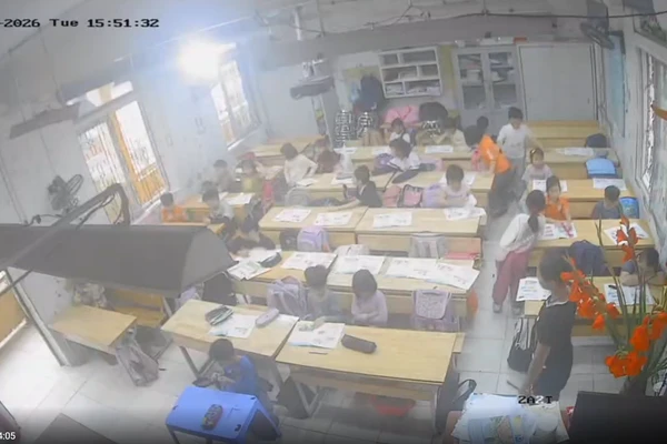 Ảnh chụp từ đoạn video ghi lại hoạt động của lớp học.