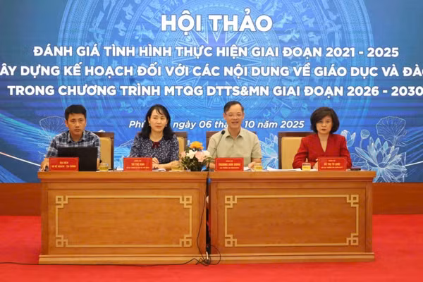 Hội thảo đánh giá tình hình thực hiện giai đoạn 2021-2025, xây dựng kế hoạch đối với các nội dung về GD&ĐT trong Chương trình MTQG DTTT&MN giai đoạn 2026-2030 do Cục GDNN-GDTX, Bộ GD&ĐT tổ chức.