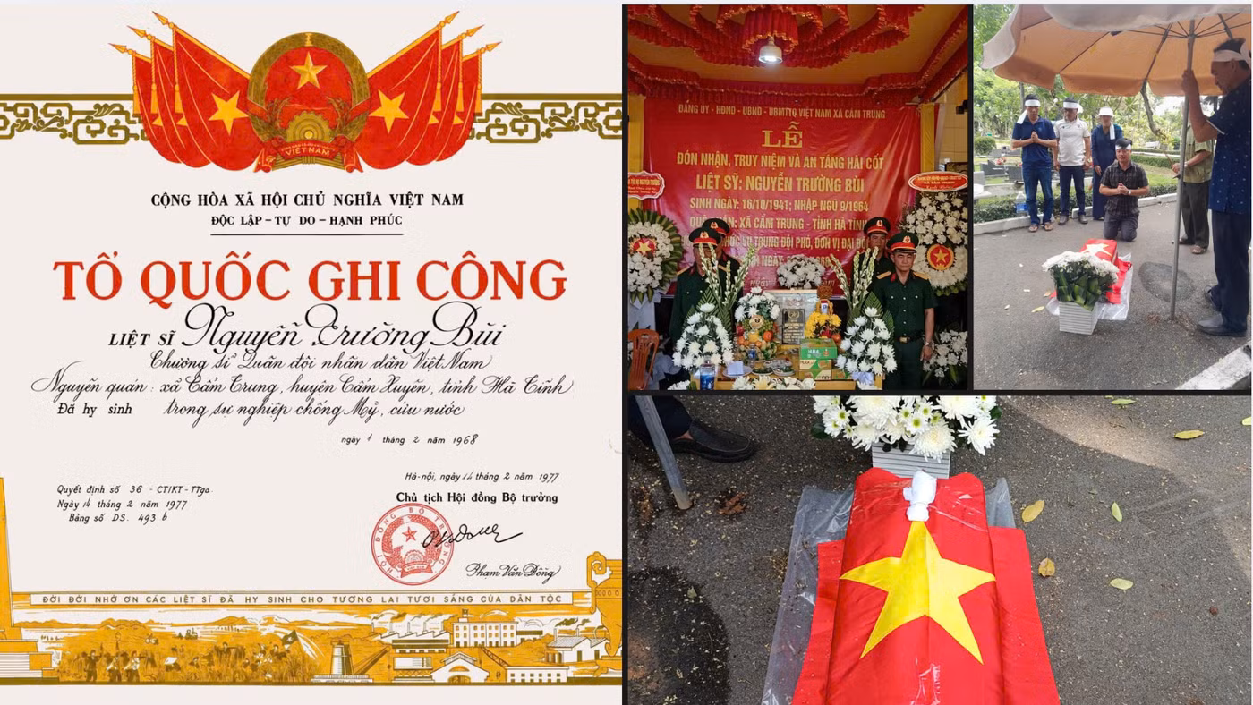 Nước mắt trùng phùng trong ngày trở về quê hương của liệt sĩ, nhà giáo Nguyễn Trường Bùi.