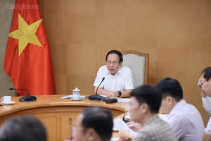 Phó Thủ tướng Lê Tiến Châu chủ trì cuộc họp về tình hình in, phát hành và cung ứng sách giáo khoa năm học 2026-2027 - Ảnh: chinhphu.vn/Thu Sa