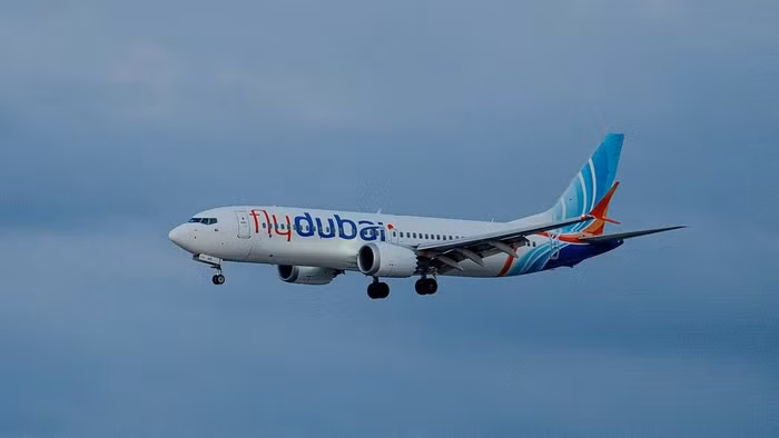 Máy bay của hãng hàng không Flydubai, có trụ sở chính tại Dubai, UAE.
