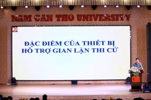 Lãnh đạo Phòng An ninh chính trị nội bộ (Công an TP Cần Thơ) tập huấn tại Hội nghị.