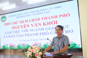 Ông Nguyễn Văn Khởi, Phó Chủ tịch UBND TP Cần Thơ phát biểu tại buổi làm việc.