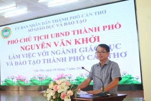 Ông Nguyễn Văn Khởi, Phó Chủ tịch UBND TP Cần Thơ phát biểu tại buổi làm việc.