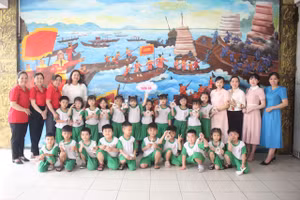 Trường TH Ngô Quyền đón cô, trò Trường MN Sơn Ca đến tham quan, trải nghiệm.