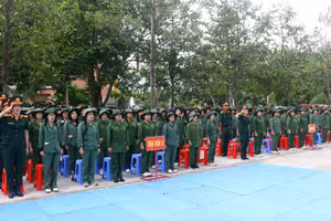 Quang cảnh lễ khai giảng.