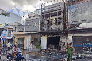 Hiện trường vụ cháy. 