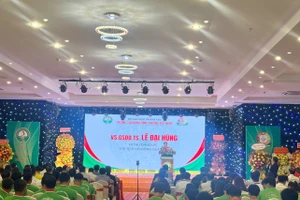 Quang cảnh lễ khai giảng.