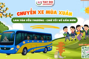 “Chuyến xe mùa xuân 2026” hỗ trợ sinh viên Trường ĐH Tây Đô có hoàn cảnh khó khăn về quê đón Tết Nguyên đán.