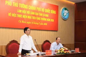 Phó Thủ tướng Chính phủ Hồ Quốc Dũng làm việc với tỉnh Cà Mau.