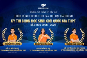 3 học sinh Trường THPT FPT Cần Thơ đoạt giải môn Tin học Kỳ thi chọn học sinh giỏi quốc gia THPT.