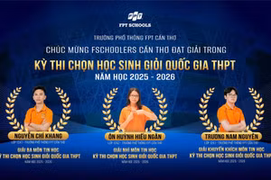 3 học sinh Trường THPT FPT Cần Thơ đoạt giải môn Tin học Kỳ thi chọn học sinh giỏi quốc gia THPT.