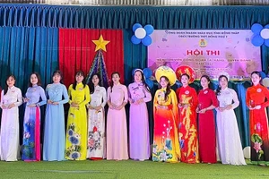 Các thí sinh Cụm CĐCS số 1 tham gia tranh tài.