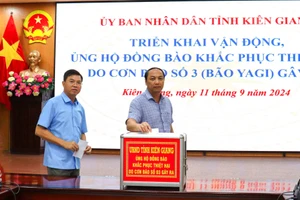 Kiên Giang ủng hộ đồng bào các tỉnh bị thiệt hại do bão số 3.