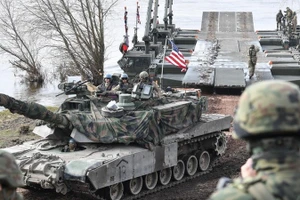 Binh sĩ quân đội Mỹ trong một buổi tập trận.