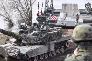 Binh sĩ quân đội Mỹ trong một buổi tập trận.