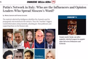 Bài báo về “Mạng lưới của Putin ở Ý”, đăng trên tờ Corriere della Sera, ngày 5/6/2022.