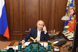 Tổng thống Nga Vladimir Putin điện đàm với Thủ tướng Israel Benjamin Netanyahu, ngày 28/7/2025.