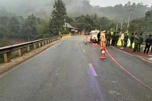 Hiện trường vụ tai nạn.