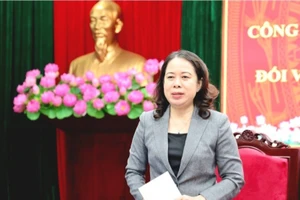 Phó Chủ tịch nước Võ Thị Ánh Xuân phát biểu và chủ trì hội nghị.