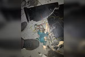 Mạnh vỡ của chiếc UAV bị bắn hạ, ngày 29/7/2025.