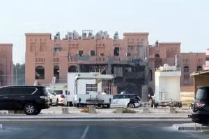 Hiện trường vụ tấn công của Israel nhằm vào các thủ lĩnh Hamas ở Qatar, ngày 9/9/2025.