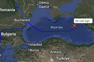 Máy bay P-8A Poseidon của hải quân Mỹ tăng cường trinh sát Biển Đen, ngày 17/8/2025.