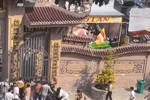 Hơn 50 người vây đánh, cướp giật tài sản ở chùa Kim Tiên.