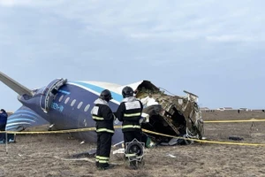 Hiện trường vụ tai nạn máy bay của hãng hàng không Azerbaijan Airlines, ngày 25/12/2024.