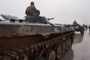 Lực lượng của Mỹ được nhìn thấy rút quân khỏi căn cứ Al-Tanf ở Syria, hôm 12/2.