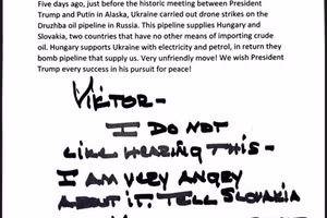 Thư tay của Tổng thống Mỹ Donald Trump bày tỏ phẫn nộ với Ukraine sau cuộc tấn công của Kiev vào đường ống dẫn dầu Druzhba.